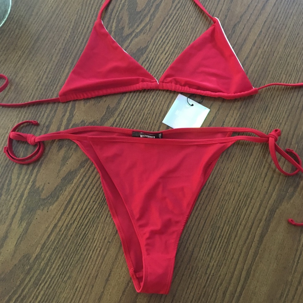 Red String Bikini Set